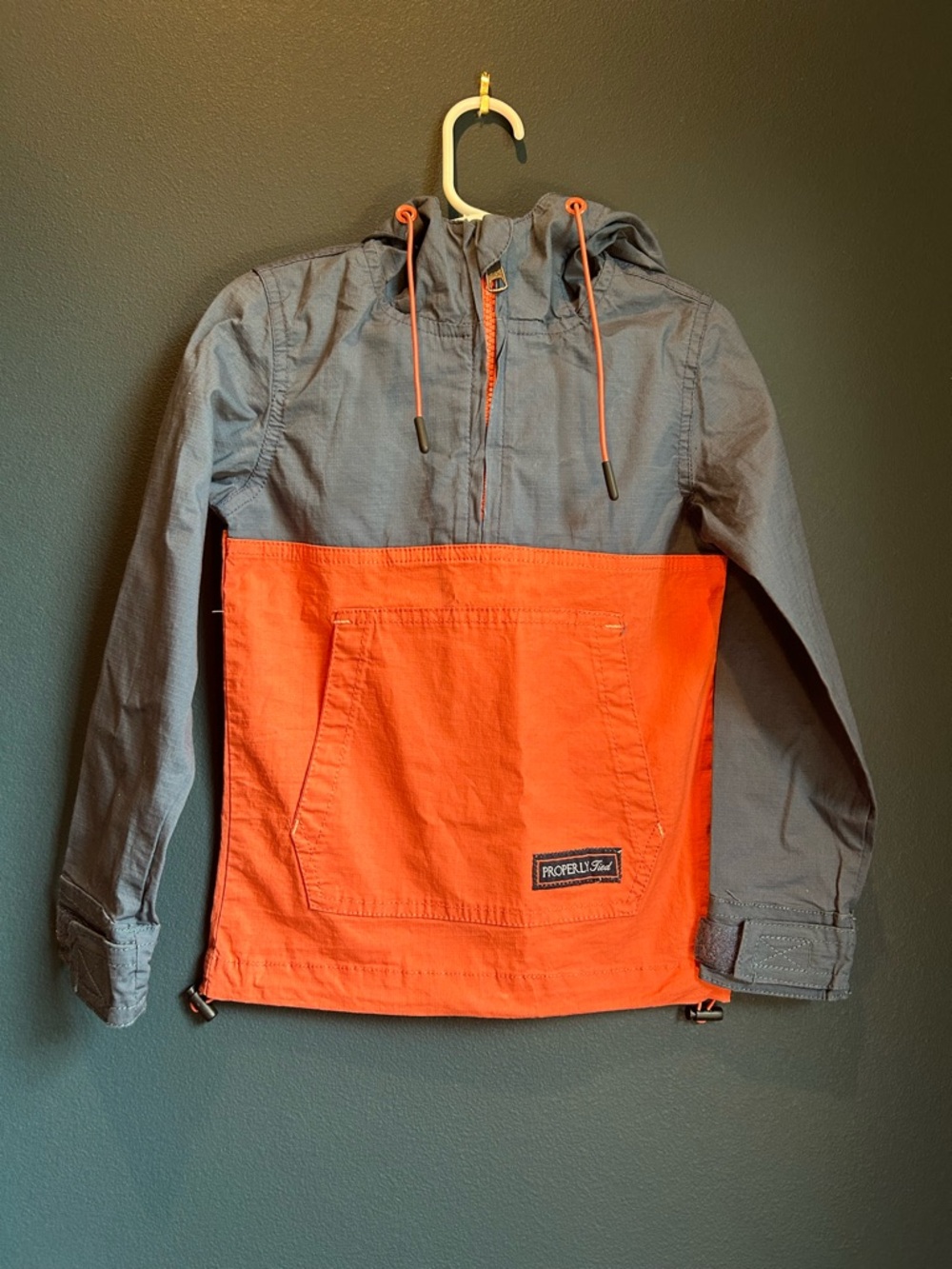 Properly Tied Ridge Anorak Reef Boys Size 2T- Gray & Orange